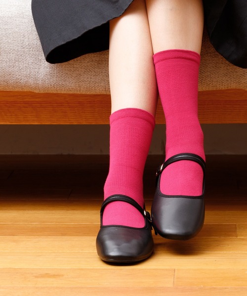 rasox(ラソックス)の「rasox(ラソックス)/ ベーシックシアー・クルー(ソックス/靴下・レディース・カーキ/ロイヤルブルー/ホワイト/コーラルピンク/チャコールグレー/ブラック/レッド/ライム・MEDIUM/SMALL/LARGE)」の13枚目の写真