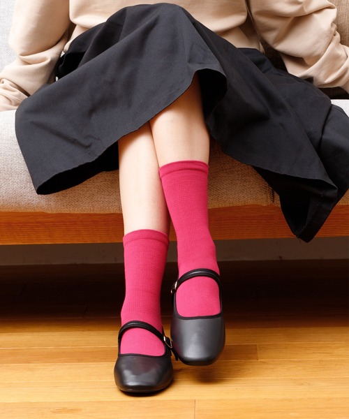 rasox(ラソックス)の「rasox(ラソックス)/ ベーシックシアー・クルー(ソックス/靴下・レディース・カーキ/ロイヤルブルー/ホワイト/コーラルピンク/チャコールグレー/ブラック/レッド/ライム・MEDIUM/SMALL/LARGE)」の14枚目の写真