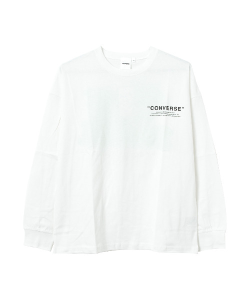 CONVERSE（コンバース）の「CONVERSE 別注バックプリントビッグロングTシャツ（Tシャツ/カットソー・キッズ・ブラック/オフホワイト/ライトグレー・130/140/150/160）」の13枚目の写真