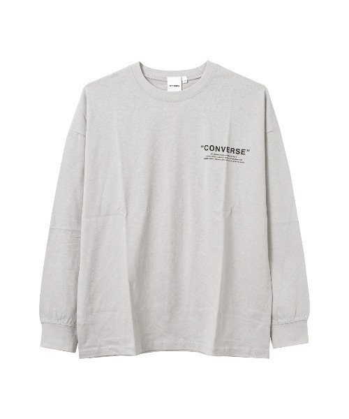 CONVERSE（コンバース）の「CONVERSE 別注バックプリントビッグロングTシャツ（Tシャツ/カットソー・キッズ・ブラック/オフホワイト/ライトグレー・130/140/150/160）」の15枚目の写真