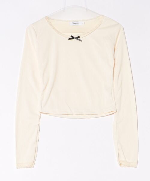 Mayree（メイリー）の「【Mayree】ワンポイント リボン カットソー（Tシャツ/カットソー・レディース・アイボリー・SMALL/MEDIUM/LARGE）」の6枚目の写真