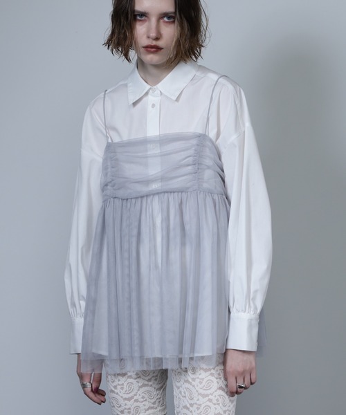 【セール】【WEB・一部店舗限定】チュールキャミセットブラウス(シャツ/ブラウス)|ROSE BUD(ローズバッド)