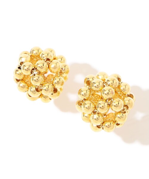 Kenneth Jay Lane(ネスジェイレーン)の「Kenneth Jay Lane Gold Ball ピアス(ピアス(両耳用)・レディース・ゴールド・FREE)」の2枚目の写真