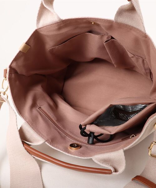 BASE（ベース）の「2way バイカラー ショルダートートバッグ（トートバッグ・レディース・グレー/ブラウン系その他/パープル/ブラック/ベージュ・FREE）」の9枚目の写真