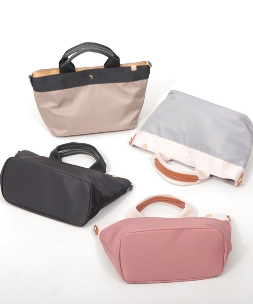 BASE（ベース）の「2way バイカラー ショルダートートバッグ（トートバッグ・レディース・グレー/ブラウン系その他/パープル/ブラック/ベージュ・FREE）」の19枚目の写真