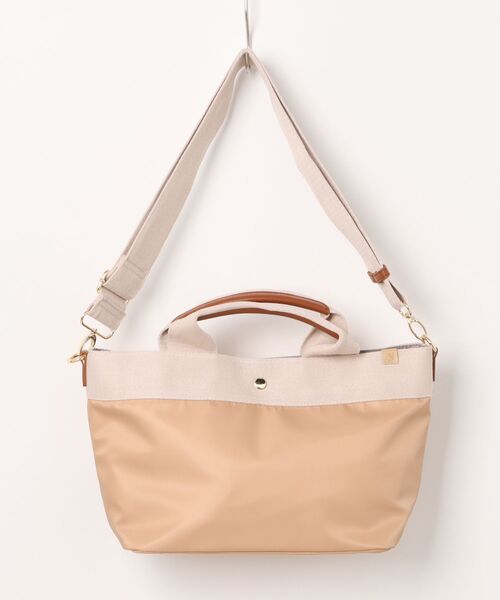 BASE（ベース）の「2way バイカラー ショルダートートバッグ（トートバッグ・レディース・グレー/ブラウン系その他/パープル/ブラック/ベージュ・FREE）」の12枚目の写真