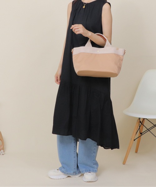 BASE（ベース）の「2way バイカラー ショルダートートバッグ（トートバッグ・レディース・グレー/ブラウン系その他/パープル/ブラック/ベージュ・FREE）」の15枚目の写真