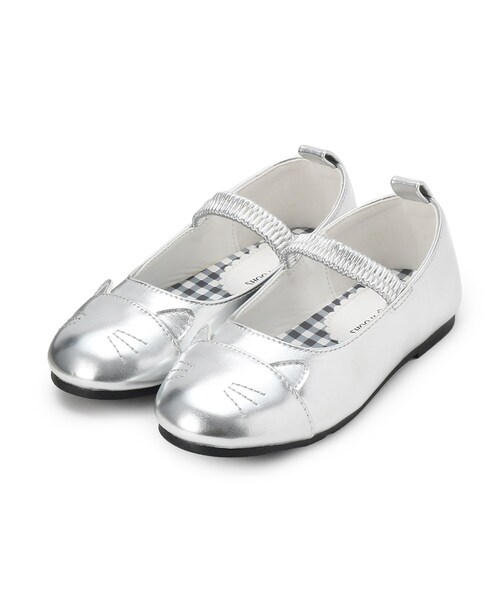 SHOO・LA・RUE（シューラルー）の「ねこバレエシューズ（その他シューズ・キッズ・ブラック/シルバー・90/80/20）」の3枚目の写真