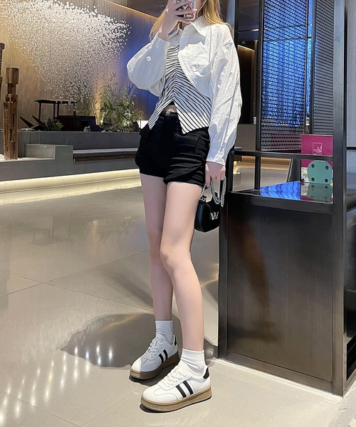 Lace Ladies(レースレディース)の「配色 ライン 厚底 コート スニーカー(スニーカー・レディース・ブラック/ベージュ・25cm/24.5cm/24cm/23.5cm/23cm/22.5cm)」の11枚目の写真