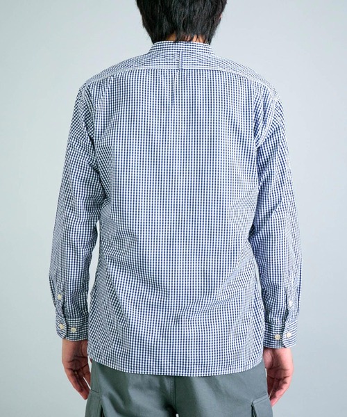 OMNIGOD（オムニゴッド）の「[OMNIGOD mens / オムニゴッド] コンバットギンガム スタンドカラーワークシャツ（シャツ/ブラウス・メンズ・ブルー系その他・2/3/4）」の10枚目の写真