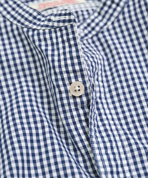OMNIGOD（オムニゴッド）の「[OMNIGOD mens / オムニゴッド] コンバットギンガム スタンドカラーワークシャツ（シャツ/ブラウス・メンズ・ブルー系その他・2/3/4）」の16枚目の写真
