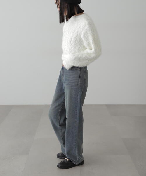 FREE'S MART（フリーズマート）の「◆シャギーケーブルニット（ニット/セーター・レディース・レッド/ホワイト/グレー・FREE）」の16枚目の写真