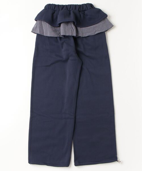 FREE STYLISTS(フリー スタイリスト)の「YUGA_YGMC 裏起毛 フリルドッキング スウェットパンツ(スウェットパンツ・レディース・ブラック/ネイビー・FREE)」の3枚目の写真