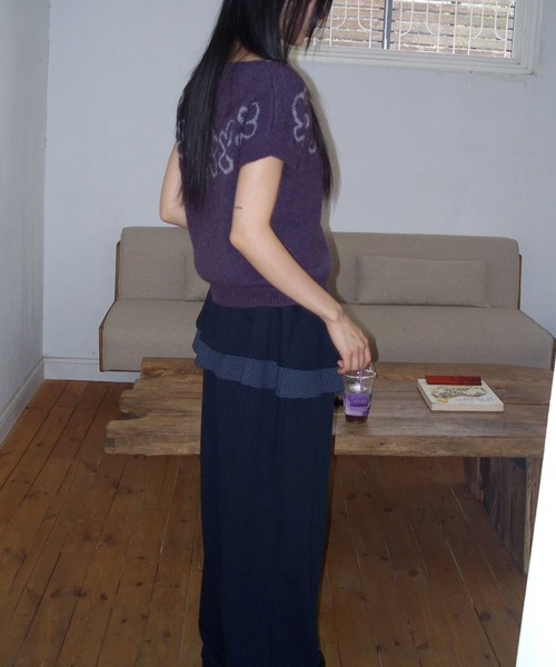 FREE STYLISTS(フリー スタイリスト)の「YUGA_YGMC 裏起毛 フリルドッキング スウェットパンツ(スウェットパンツ・レディース・ブラック/ネイビー・FREE)」の18枚目の写真