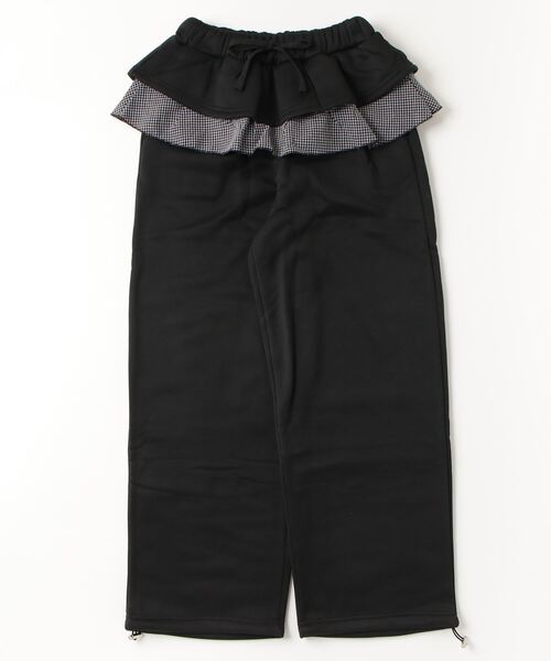 FREE STYLISTS(フリー スタイリスト)の「YUGA_YGMC 裏起毛 フリルドッキング スウェットパンツ(スウェットパンツ・レディース・ブラック/ネイビー・FREE)」の7枚目の写真