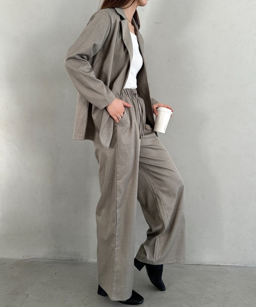 セール】ルーズシルエットジャケットセットアップ オケージョン  