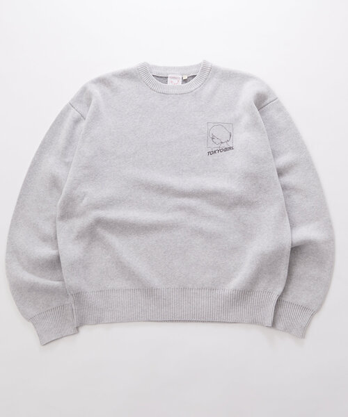 WHO'S WHO gallery（フーズフーギャラリー）の「【WEB限定】(UNISEX/ユニセックス)トーキョーガールニット（ニット/セーター・レディース・パープル/ライトグレー/ブラック・MEDIUM/LARGE）」の13枚目の写真