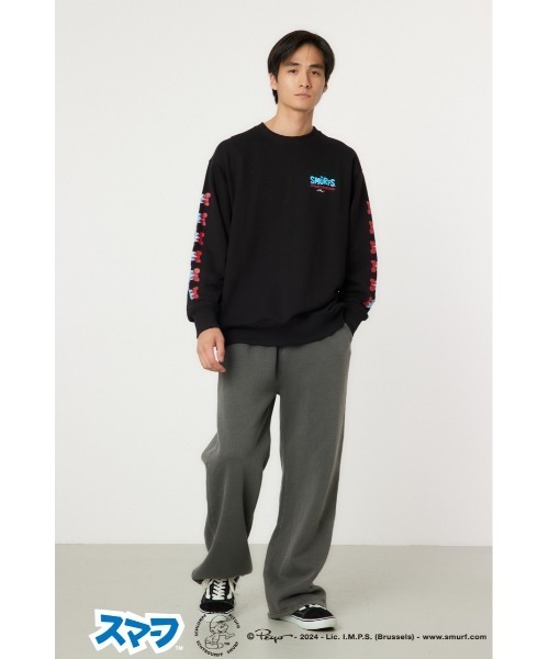 RODEO CROWNS WIDE BOWL（ロデオクラウンズワイドボウル）の「(THE SMURFS)Xmasスウェットトップス（スウェット・レディース・ブラック/グレー×ホワイト・MEDIUM/LARGE）」の13枚目の写真