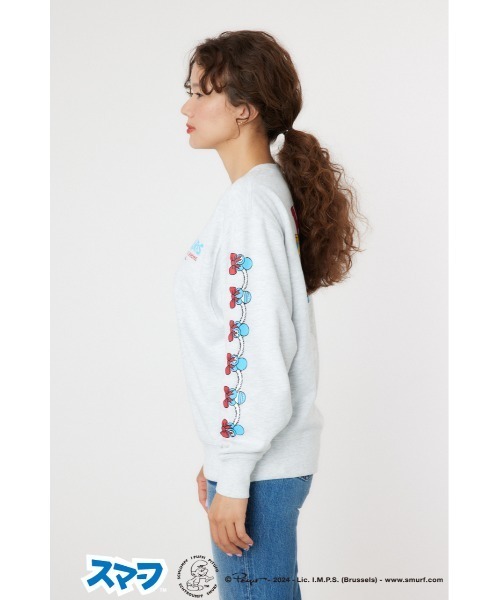 RODEO CROWNS WIDE BOWL（ロデオクラウンズワイドボウル）の「(THE SMURFS)Xmasスウェットトップス（スウェット・レディース・ブラック/グレー×ホワイト・MEDIUM/LARGE）」の22枚目の写真