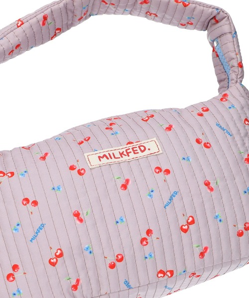 MILKFED.(ミルクフェド)の「CHERRY PATTERN HAND BAG(ハンドバッグ・レディース・グレー/オフホワイト・ONE SIZE)」の9枚目の写真
