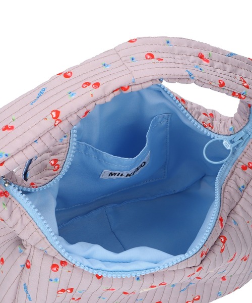 MILKFED.(ミルクフェド)の「CHERRY PATTERN HAND BAG(ハンドバッグ・レディース・グレー/オフホワイト・ONE SIZE)」の12枚目の写真