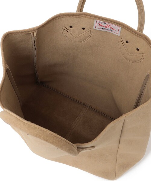 YOUNG&OLSEN The DRYGOODS STORE(ヤングアンドオルセン)の「YOUNG&OLSEN: ウルトラスエード トート M(トートバッグ・レディース・ベージュ/ブラック・ONE SIZE)」の3枚目の写真