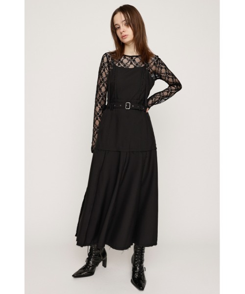 【セール】PLEATS BELTED L/OP プリーツ ベルティド ロングワンピース(ワンピース)|SLY(スライ)