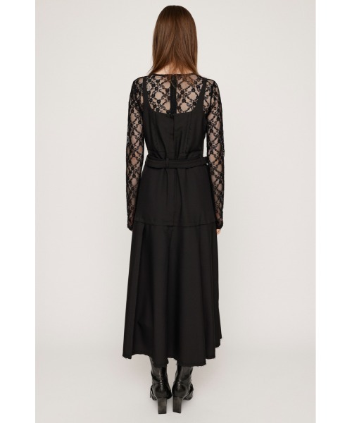 SLY(スライ)の「PLEATS BELTED L/OP プリーツ ベルティド ロングワンピース(ワンピース・レディース・ブラック/マルチ・FREE)」の6枚目の写真