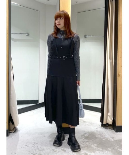 SLY(スライ)の「PLEATS BELTED L/OP プリーツ ベルティド ロングワンピース(ワンピース・レディース・ブラック/マルチ・FREE)」の16枚目の写真