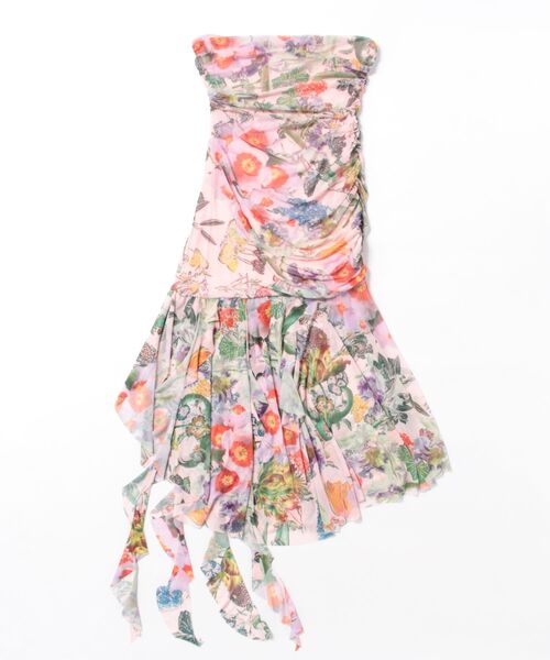 Desigual（デシグアル）の「VESTLAROUSELACROIX フローラルドリーム アシンメトリードレス（ワンピース・レディース・レッド・XL/L/M/S/XS）」の7枚目の写真