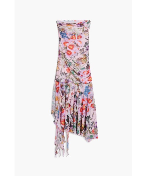 Desigual（デシグアル）の「VESTLAROUSELACROIX フローラルドリーム アシンメトリードレス（ワンピース・レディース・レッド・XL/L/M/S/XS）」の8枚目の写真