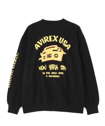 AVIREX(ABbNX)FOAMING CREW NECK SWEAT "AVIREX USA" / tH[~O N[lbNXEFbg / AVIREX / ABbNX(XEFbg)