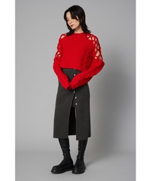 Layered knit skirt レイヤードニットスカート
