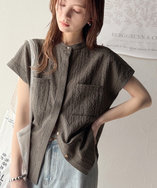 セール】軽やかな風を感じて爽やかに。Wポケットフレンチスリーブ