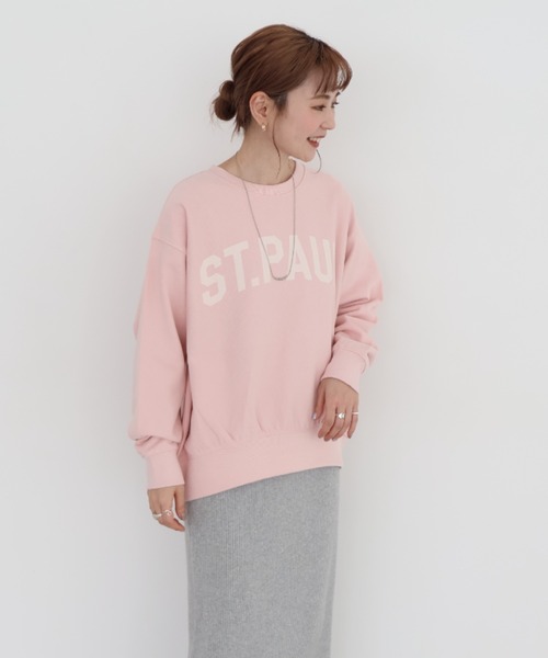 AMERICAN HOLIC（アメリカンホリック）の「ST.PAULロゴスウェット（スウェット・レディース・チャコールグレー/サックスブルー/ピンク/ホワイト系その他・M/L）」の5枚目の写真
