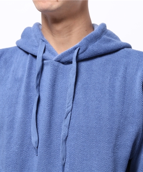 SEVENDAYS=SUNDAY（セブンデイズサンデイ）の「ヘリンボーン裏毛　長袖プルパーカー（Tシャツ/カットソー・メンズ・グレー/ブルー/ベージュ・SMALL/LARGE/MEDIUM）」の6枚目の写真