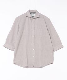 麻調ポリエステル 7分袖シャツ