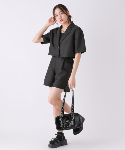 repipi armario（レピピ アルマリオ）の「シャツジャケットセットアップ（セットアップ・キッズ・ブラック/その他/ベージュ・SMALL/LARGE/MEDIUM）」の4枚目の写真