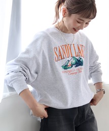 刺繍裏毛プルオーバー
