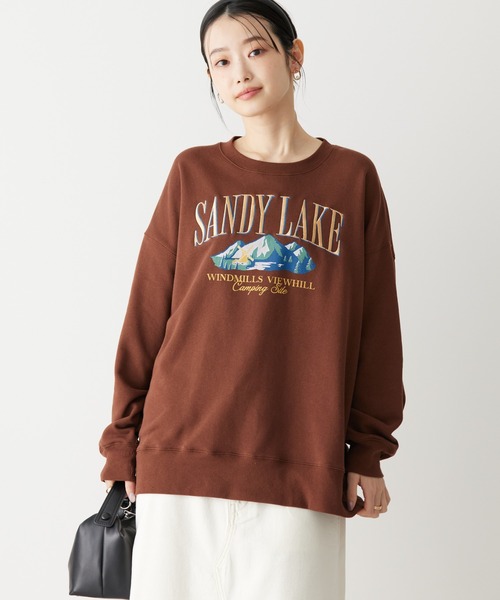 AMERICAN HOLIC(アメリカンホリック)の「刺繍裏毛プルオーバー(スウェット・レディース・オフホワイト/杢グレー/ブラウン・FREE)」の14枚目の写真