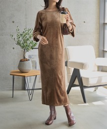 パフスリーブ」に該当するワンピース/ドレス（ベロア