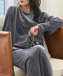 パフスリーブ」に該当するワンピース/ドレス（ベロア