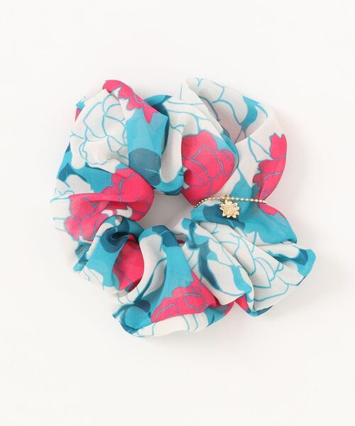 カヤ（カヤ）の「【カヤ】花づくしシュシュ（シュシュ・レディース・ブルー系その他/レッド/ライトグリーン・FREE）」の2枚目の写真