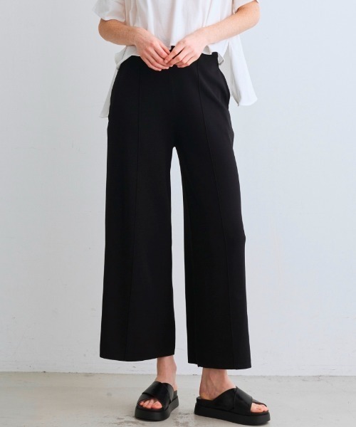 three dots(スリードッツ)の「リュクスレーヨン センターマークパンツ(その他パンツ・レディース・ブラック/ベージュ系その他/ネイビー・MEDIUM/SMALL)」の2枚目の写真