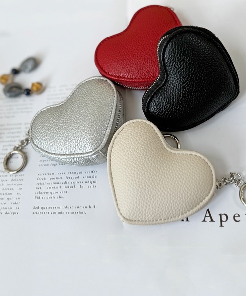 NOLITA LABORATORY(ノリータラボラトリー)の「【 NOLITA / ノリータ 】レザータイプ ハート型 バッグチャーム キーリング キーホルダー 小物入れ フェイクレザー シボ ハート チャーム コインケース(チャーム・レディース・レッド/アイボリー/ブラック/シルバー・FREE)」の14枚目の写真