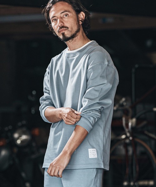wjk reluxe（ダブルジェーケーリラックス）の「mlt5078-heavy weight long sleeve cut sew ロンT（Tシャツ/カットソー・メンズ・ホワイト/ブラック/ブルー系その他・L/XL/M）」の3枚目の写真