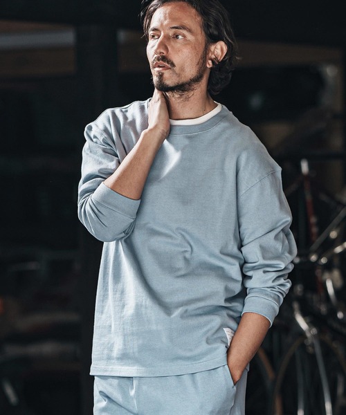 wjk reluxe（ダブルジェーケーリラックス）の「mlt5078-heavy weight long sleeve cut sew ロンT（Tシャツ/カットソー・メンズ・ホワイト/ブラック/ブルー系その他・L/XL/M）」の5枚目の写真