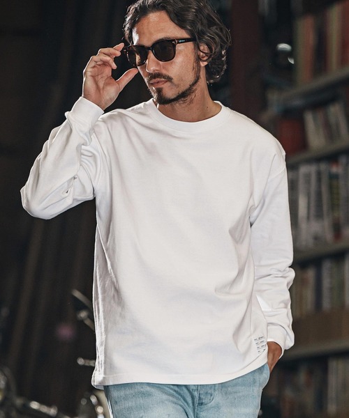 wjk reluxe（ダブルジェーケーリラックス）の「mlt5078-heavy weight long sleeve cut sew ロンT（Tシャツ/カットソー・メンズ・ホワイト/ブラック/ブルー系その他・L/XL/M）」の10枚目の写真