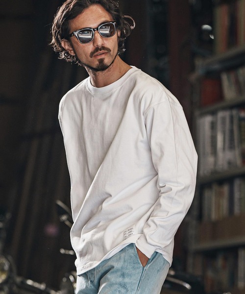 wjk reluxe（ダブルジェーケーリラックス）の「mlt5078-heavy weight long sleeve cut sew ロンT（Tシャツ/カットソー・メンズ・ホワイト/ブラック/ブルー系その他・L/XL/M）」の11枚目の写真
