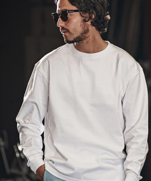 wjk reluxe（ダブルジェーケーリラックス）の「mlt5078-heavy weight long sleeve cut sew ロンT（Tシャツ/カットソー・メンズ・ホワイト/ブラック/ブルー系その他・L/XL/M）」の12枚目の写真